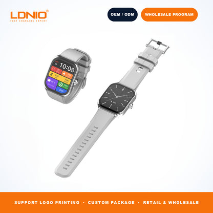 LDNIO SW4 Square Smart Watch Silicone Strap
