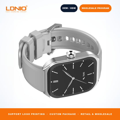 LDNIO SW4 Square Smart Watch Silicone Strap
