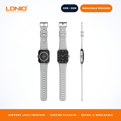 LDNIO SW4 Square Smart Watch Silicone Strap