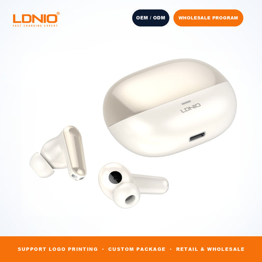 LDNIO T06 ANC ENC TWS Wireless Earbuds Noise Cancelling Headphones CE