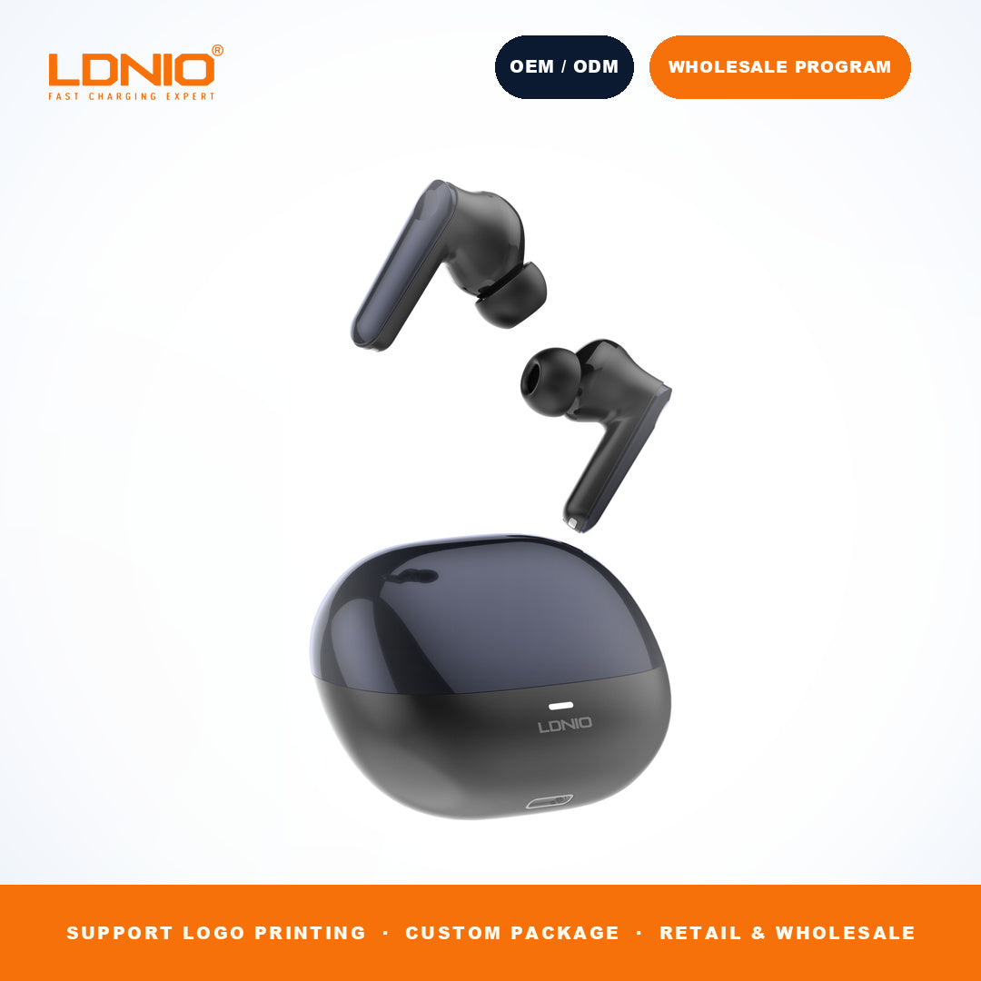 LDNIO T06 ANC ENC TWS Wireless Earbuds Noise Cancelling Headphones CE