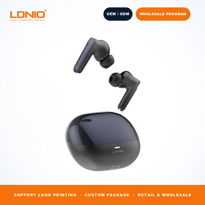 LDNIO T06 ANC ENC TWS Wireless Earbuds Noise Cancelling Headphones CE