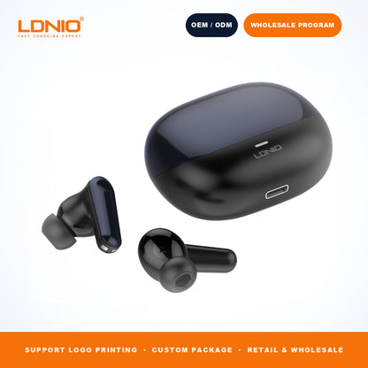 LDNIO T06 ANC ENC TWS Wireless Earbuds Noise Cancelling Headphones CE