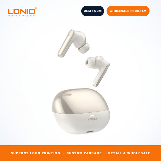 LDNIO T06 ANC ENC TWS Wireless Earbuds Noise Cancelling Headphones CE