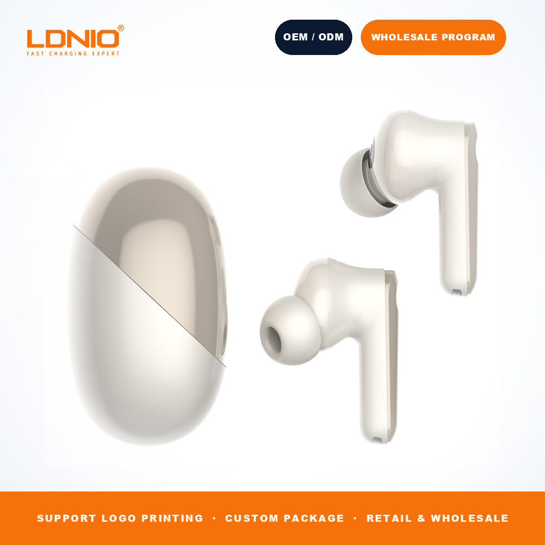 LDNIO T06 ANC ENC TWS Wireless Earbuds Noise Cancelling Headphones CE