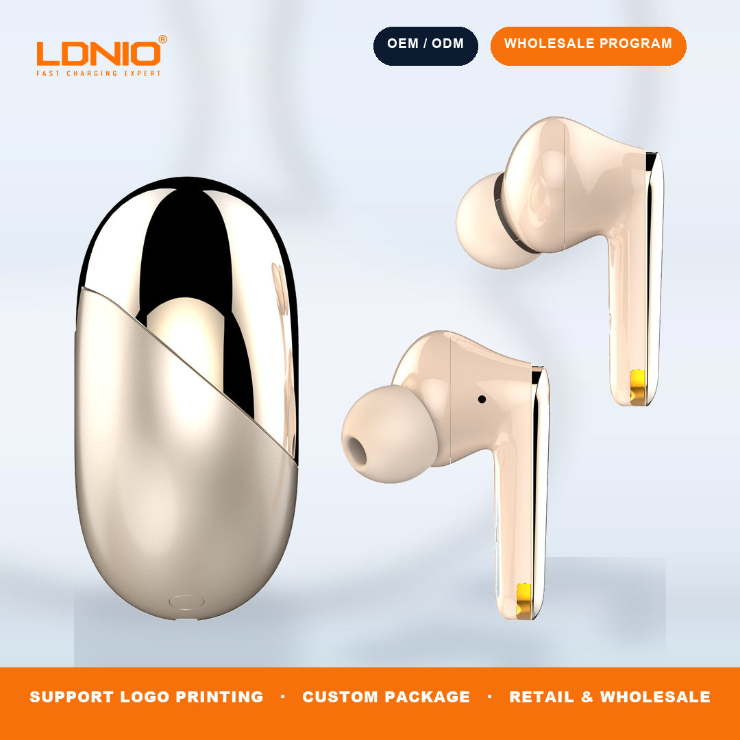 LDNIO T01 TWS Wireless Earbuds Bluetooth In-Ear Headphones with Charging Case OEM ODM