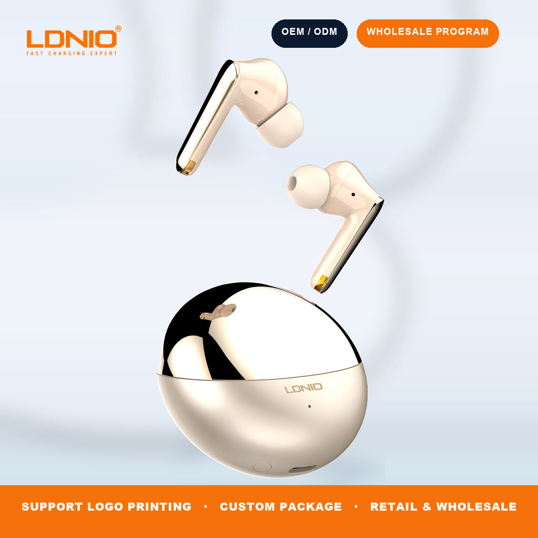 LDNIO T01 TWS Wireless Earbuds Bluetooth In-Ear Headphones with Charging Case OEM ODM