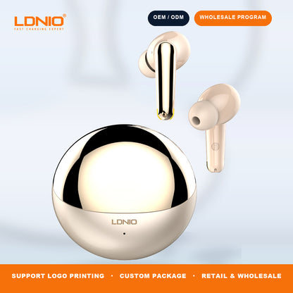 LDNIO T01 TWS Wireless Earbuds Bluetooth In-Ear Headphones with Charging Case OEM ODM