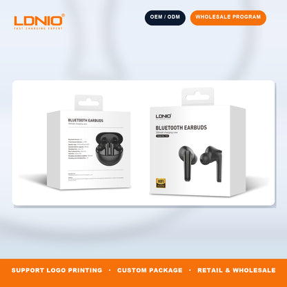 LDNIO T01 TWS Wireless Earbuds Bluetooth In-Ear Headphones with Charging Case OEM ODM