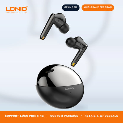 LDNIO T01 TWS Wireless Earbuds Bluetooth In-Ear Headphones with Charging Case OEM ODM