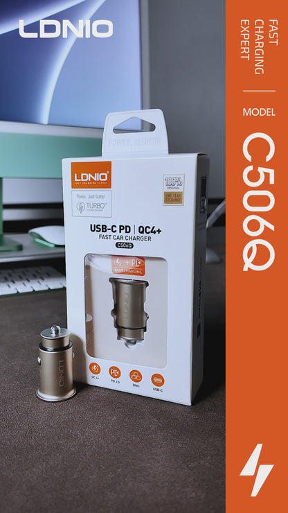 LDNIO 36W Zinc Alloy Shell Super Fast Car charger C1