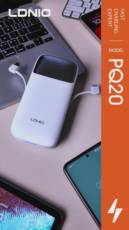 LDNIO 20000mAh 22.5W fast charging Power Bank PQ19/PQ20
