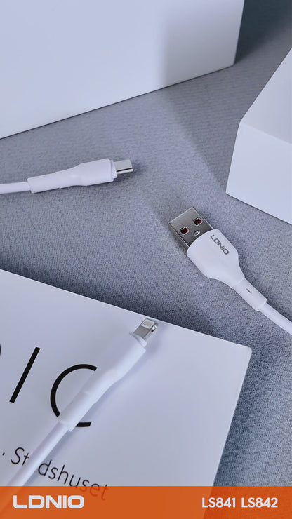 LDNIO LS841 25W USB to Lightning Fast Charging Cable Durable Phone Charger Cord